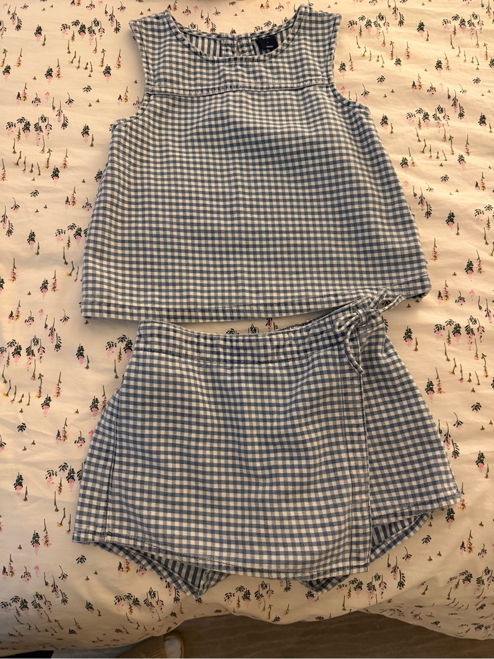 Chambray Checkered Set